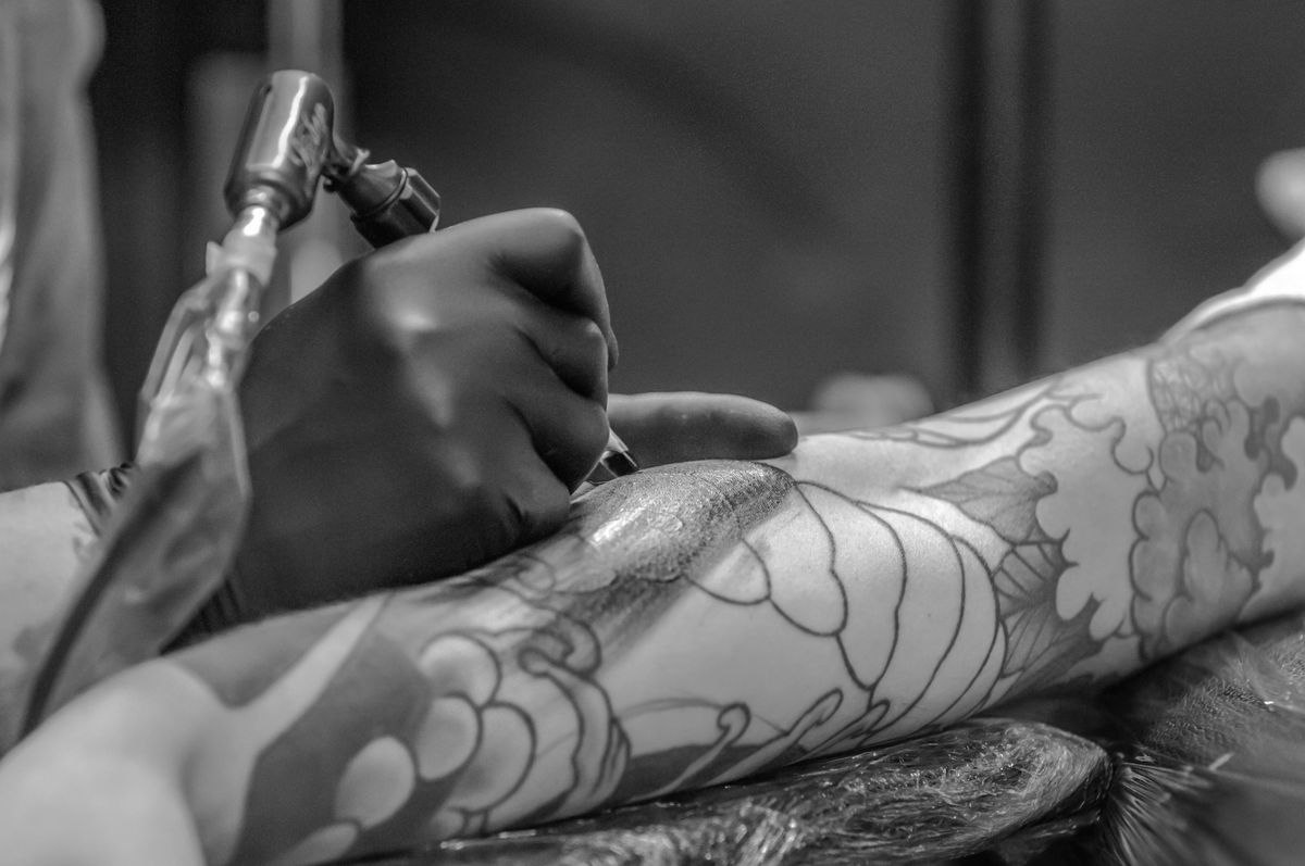 Cover up tattoo transformation session at The Road Ink Tattoo